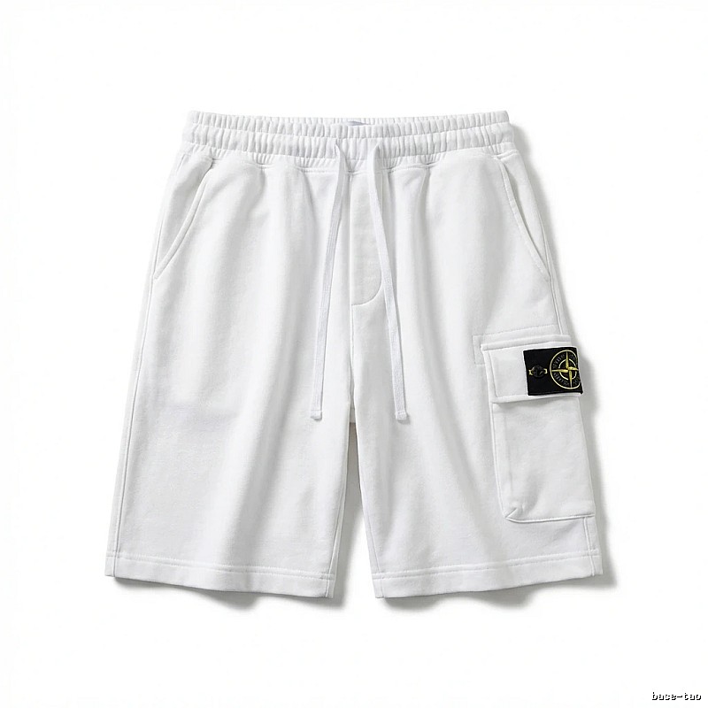 Stone Island functional style white shorts