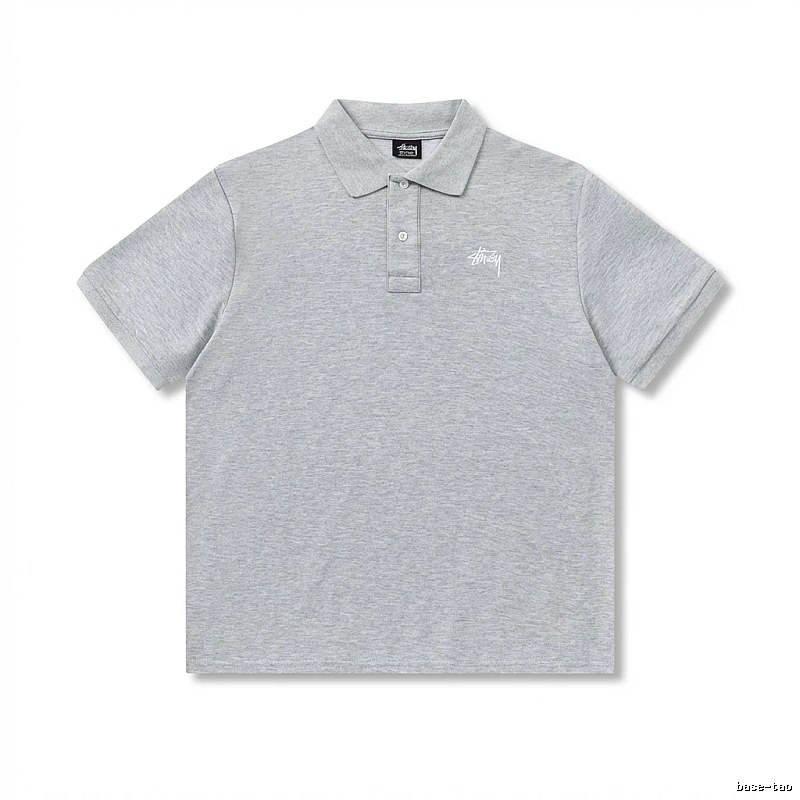 Stussy basic grey Polo shirt