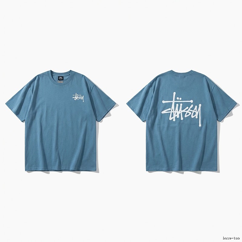 Stussy basic simple style blue T-shirt