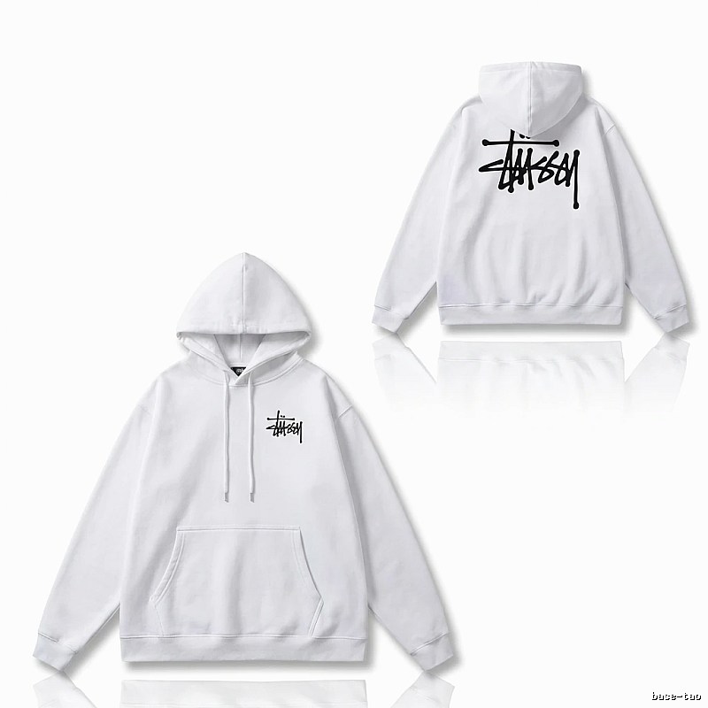Stussy basic style simple white sweatshirt