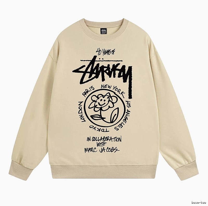 Stussy Beige Style 539 Graphic SweatShirt Travel Pack