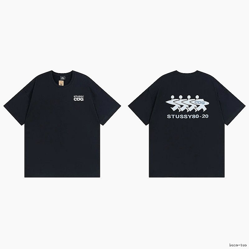 Stussy Black Spider Graphic T-Shirt Modern Fit Logo