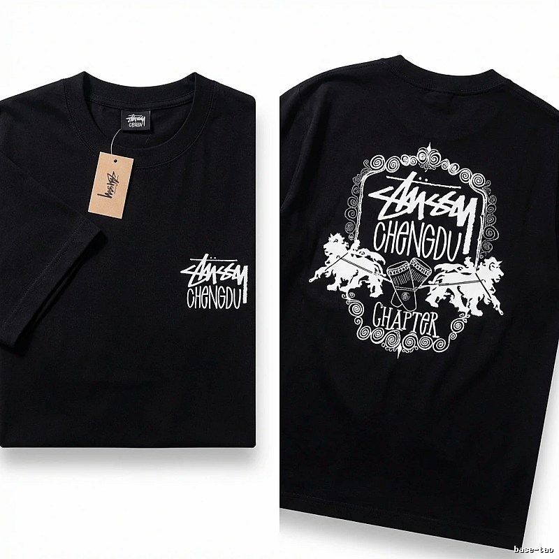 Stussy Chengdu Series Simple Black T-shirt