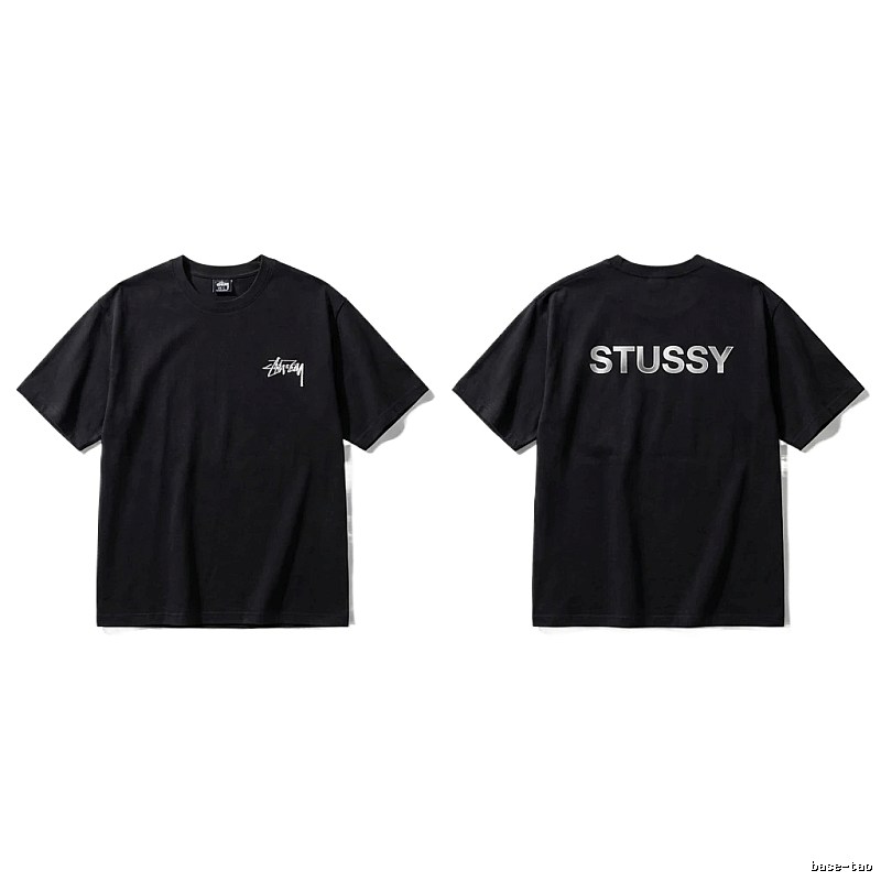 Stussy classic black trendy T-shirt