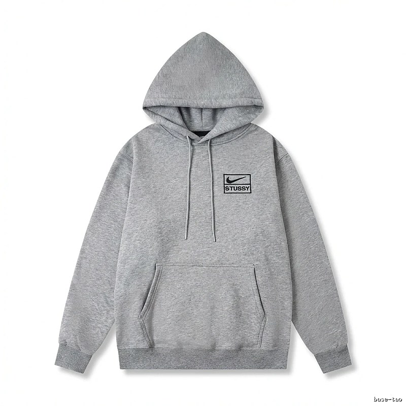 Stussy Co-branded Simple Style Grey Hoodie