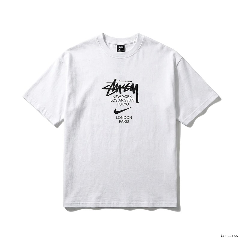 Stussy Co-branded Simple Style White T-shirt