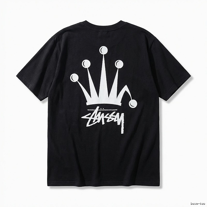 Stussy Crown Trendy Black T-shirt