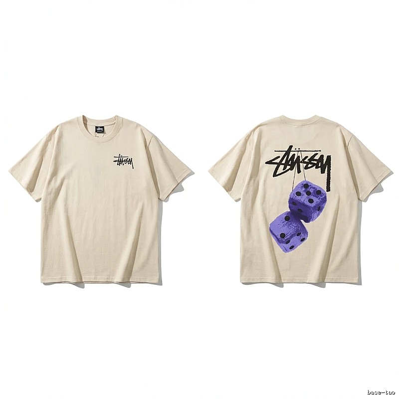Stussy Dice Print Beige T-shirt