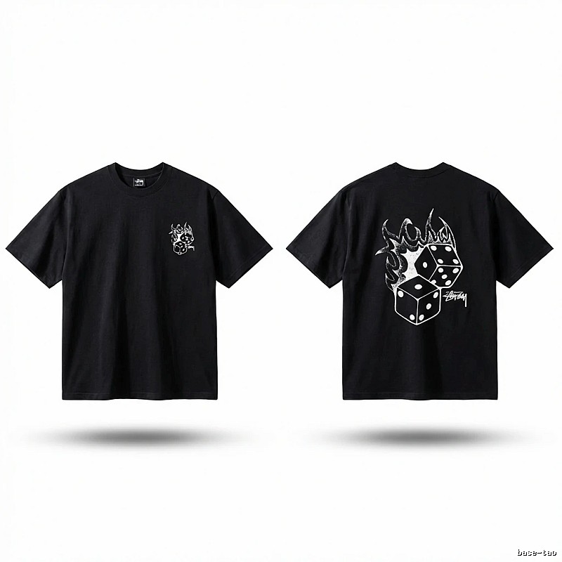 Stussy Dice Print Black T-shirt