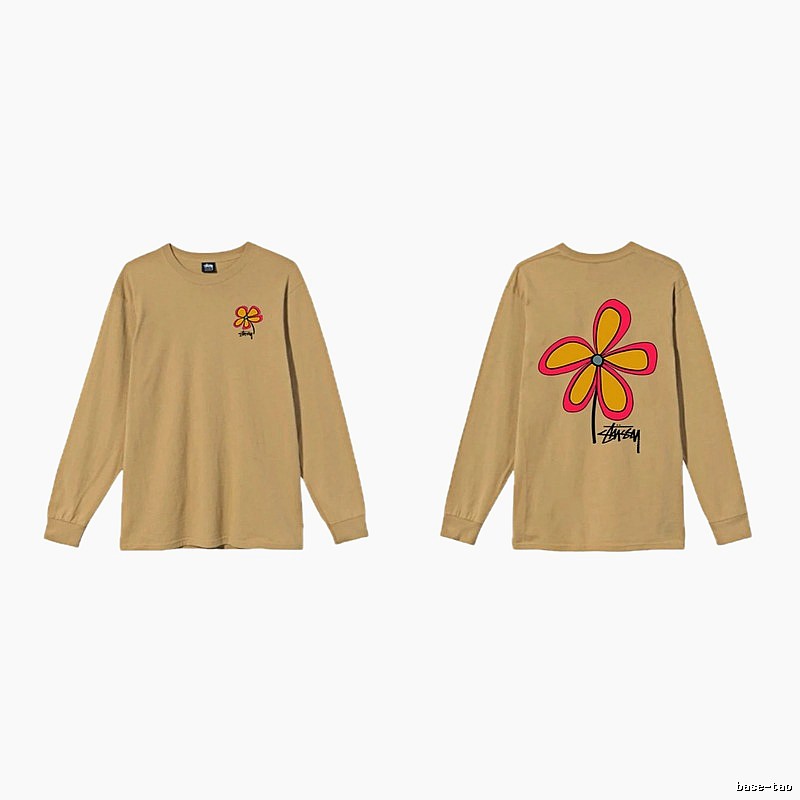 Stussy Floral Casual Khaki Long-Sleeve