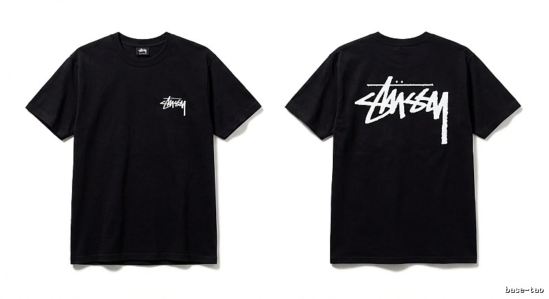 Stussy graffiti-style black T-shirt