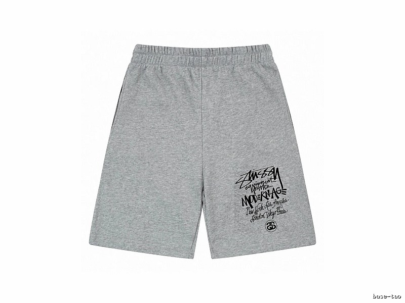 Stussy graffiti-style grey shorts