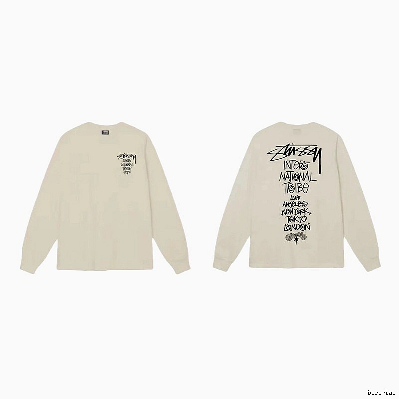 Stussy graffiti-style off-white long-sleeve