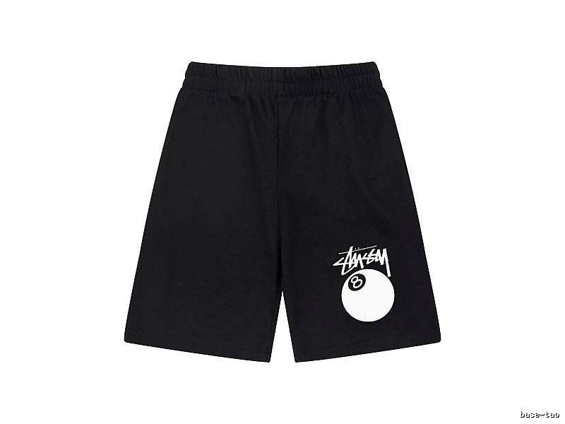 Stussy No.8 Ball Trend Brand Black Shorts