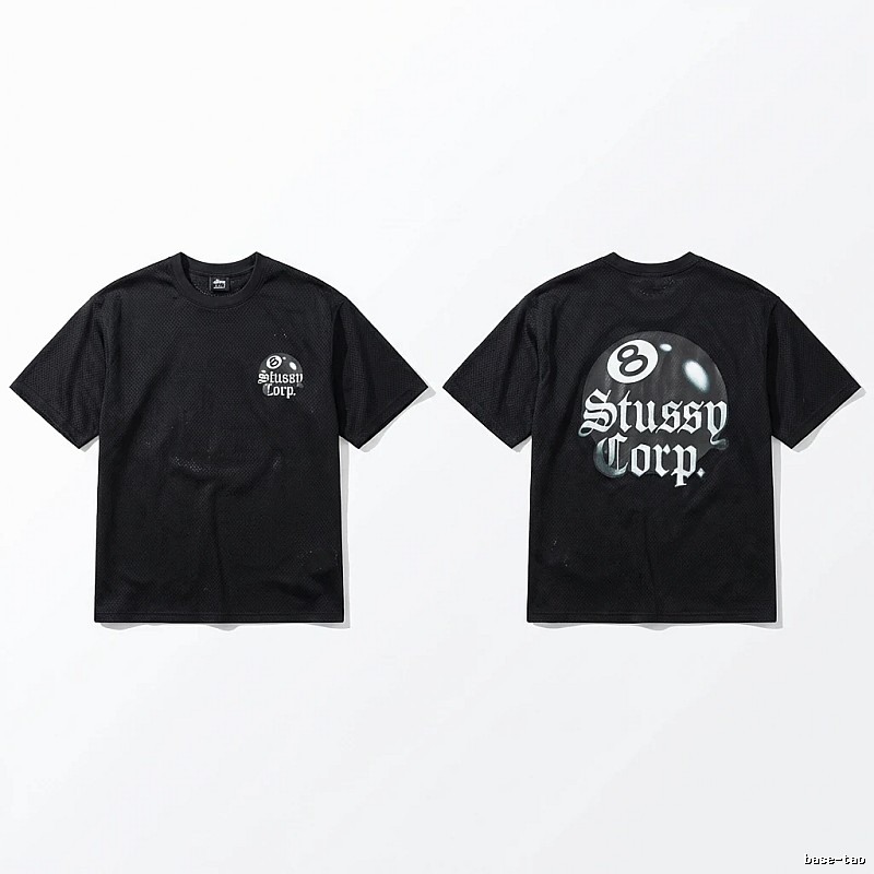 Stussy No.8 Retro Style Black T-shirt