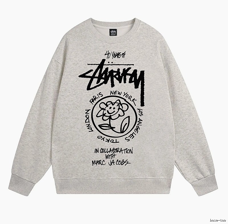 Stussy Oatmeal Style 539 Graphic SweatShirt Smart Casual