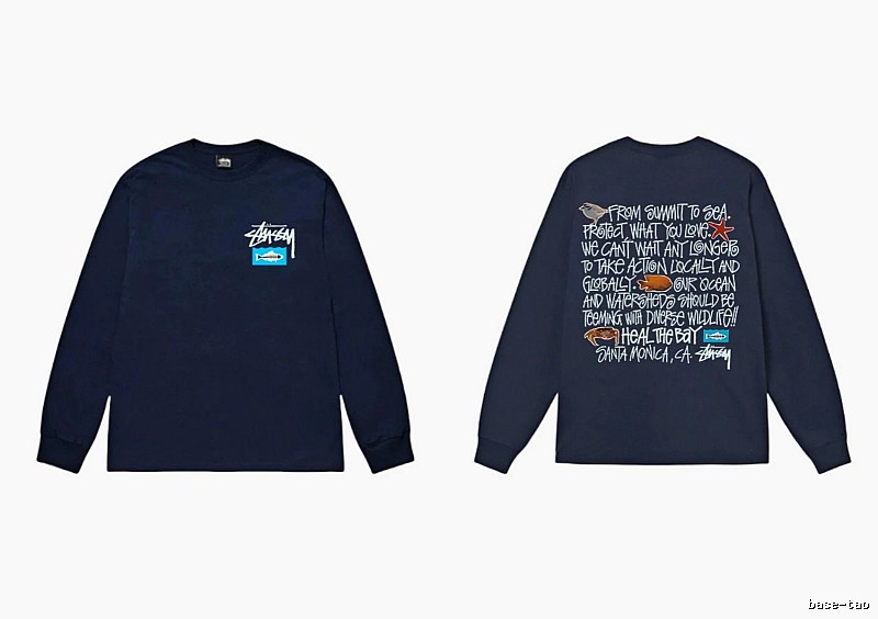 Stussy Ocean Protection Style Dark Blue Long-sleeve