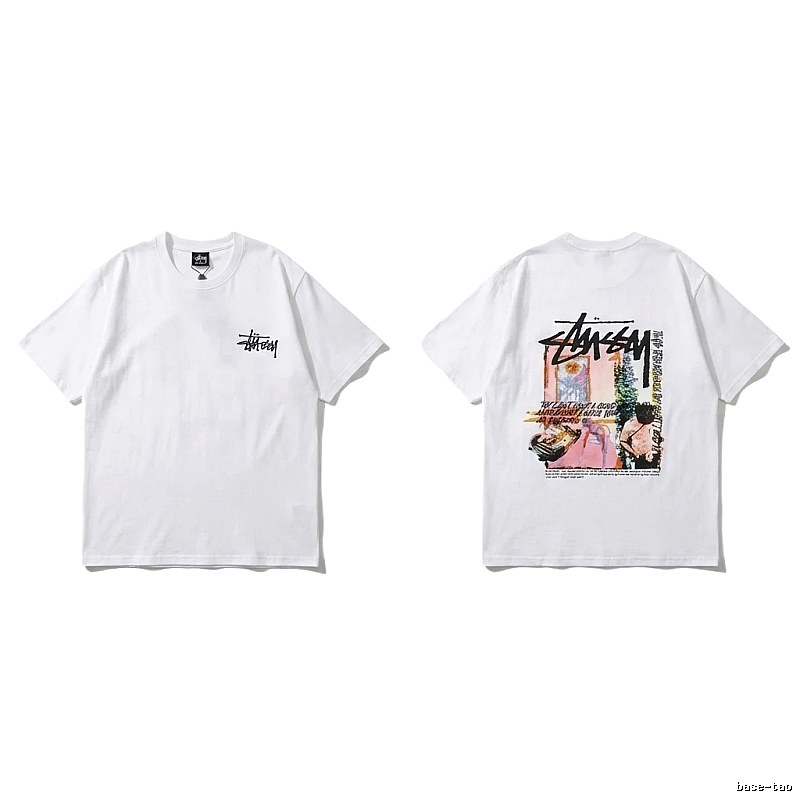 Stussy - printed casual white T - shirt