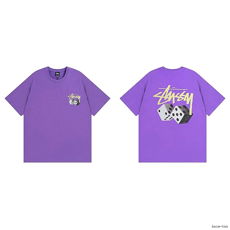 Stussy Purple Spider Graphic T-Shirt Campus Look Logo