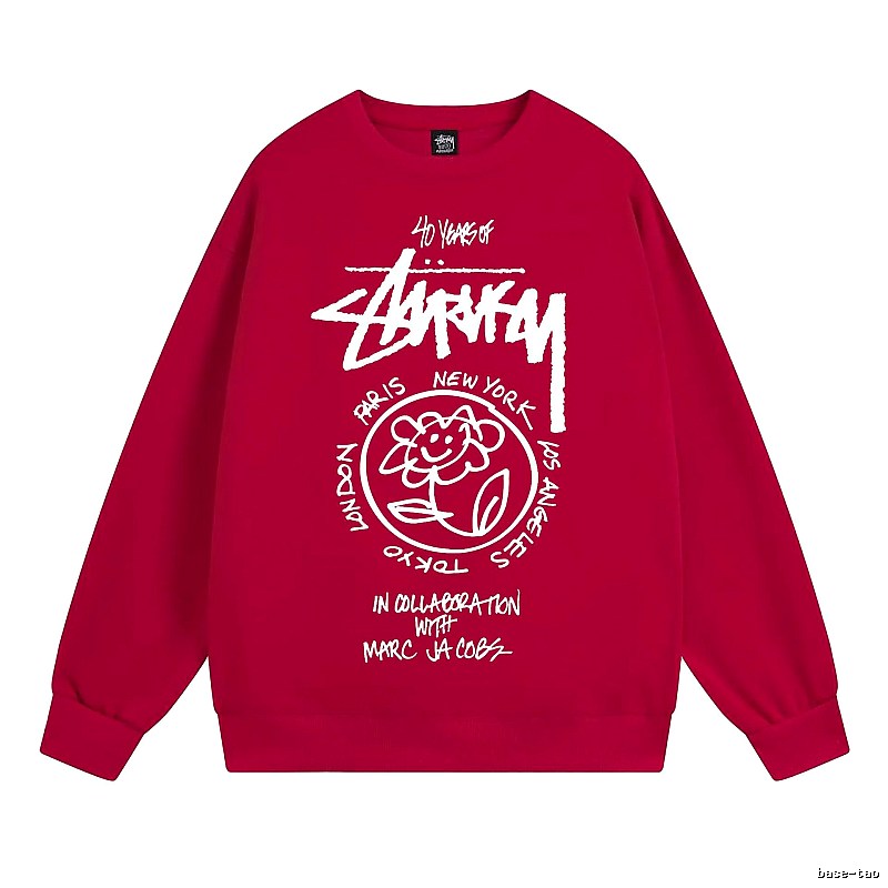 Stussy Red Style 539 Graphic SweatShirt Downtown Style