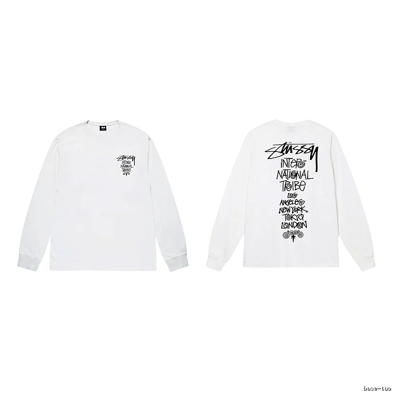 Stussy retro-style white long-sleeved shirt