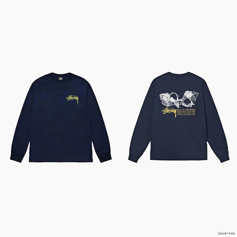 Stussy Skull Print Dark Style Long-sleeve