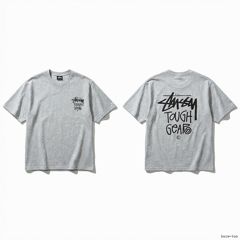 Stussy Tough Gear series grey T-shirt