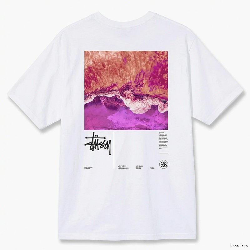 Stussy wave - printed white T - shirt