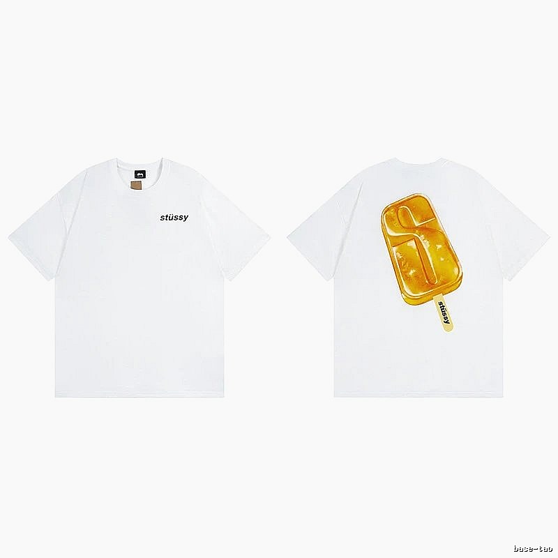 Stussy White Spider Graphic T-Shirt City Outfit Logo