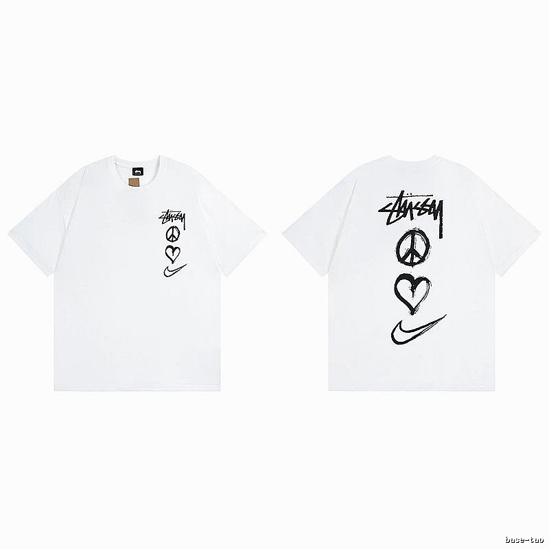 Stussy White Spider Graphic T-Shirt Logo Detail