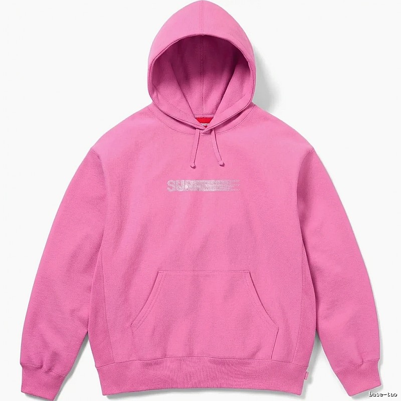 Supreme basic style simple pink hoodie