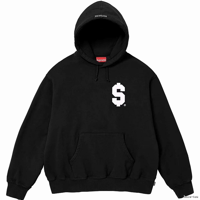 Supreme Casual Logo hoodie Gray Red Oversized for Comfortable Styling
