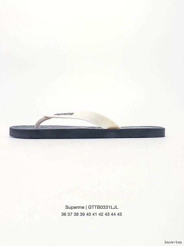 Supreme Casual Street Style Black and White Flip-Flops