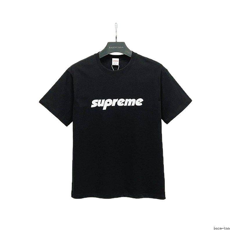 Supreme Classic Logo Street Style Black Short-sleeve T-shirt