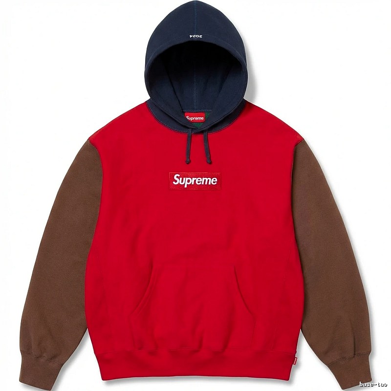 Supreme Color - Blocked Casual Style Sweatshirt