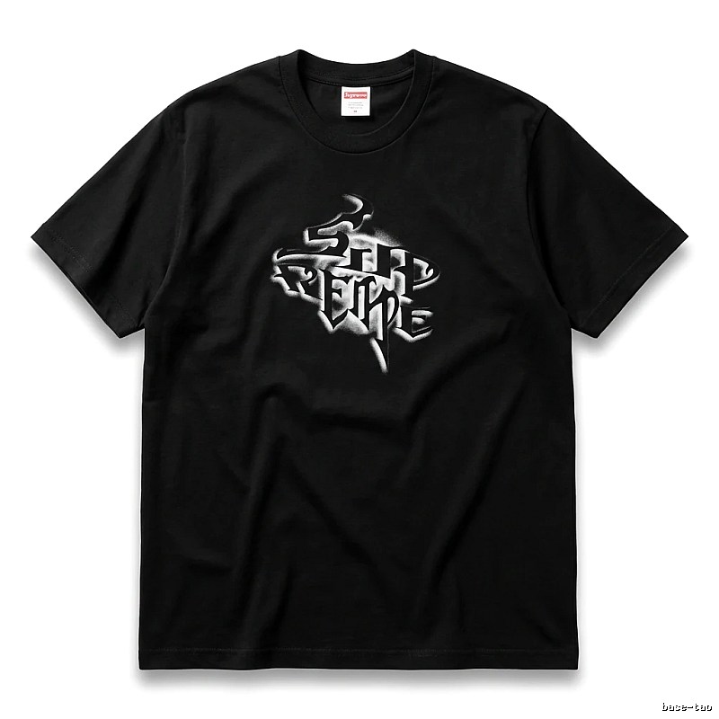Supreme Flame Wind Black T - Shirt