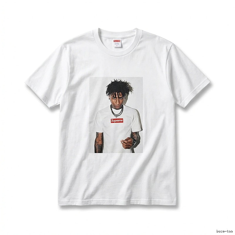 Supreme Portrait Print Style White T-shirt