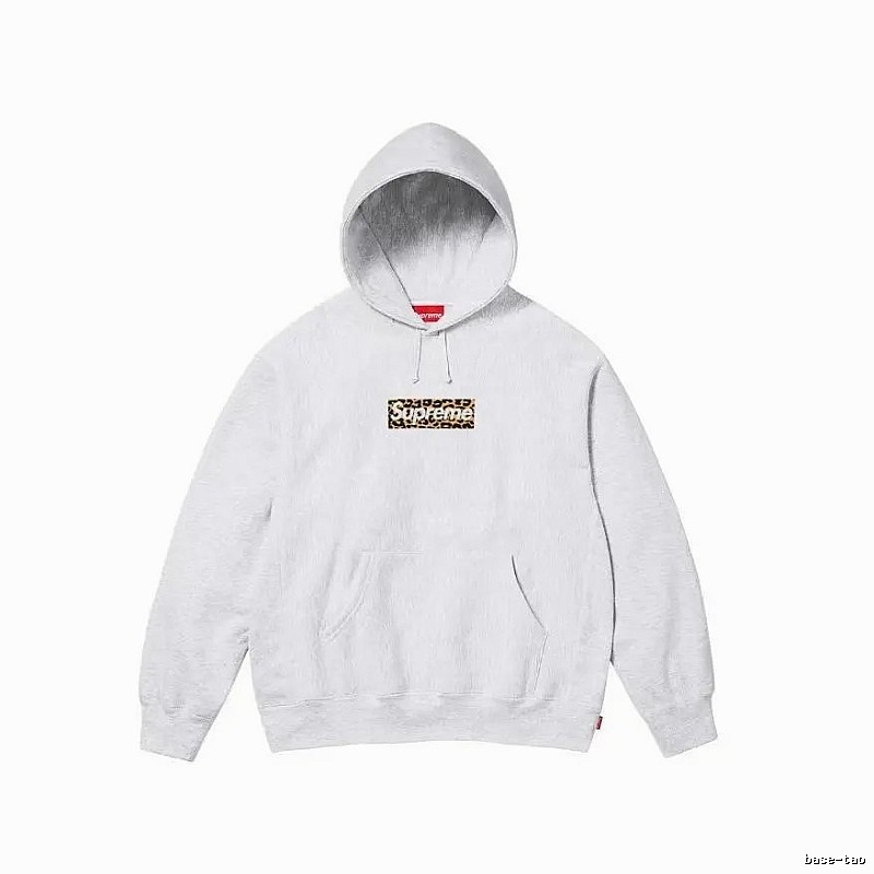 Supreme Resort Logo hoodie Gray Red Oversized for Travel Looks