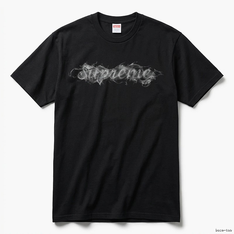 Supreme Smoke Style Black T-shirt