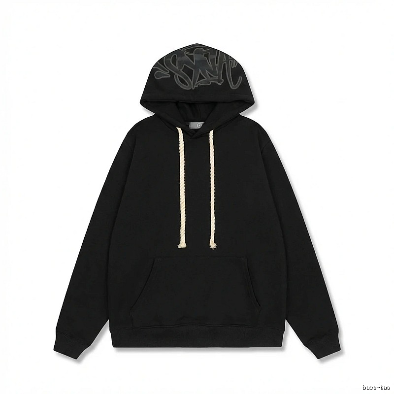 SynaWorld graffiti-style black hoodie