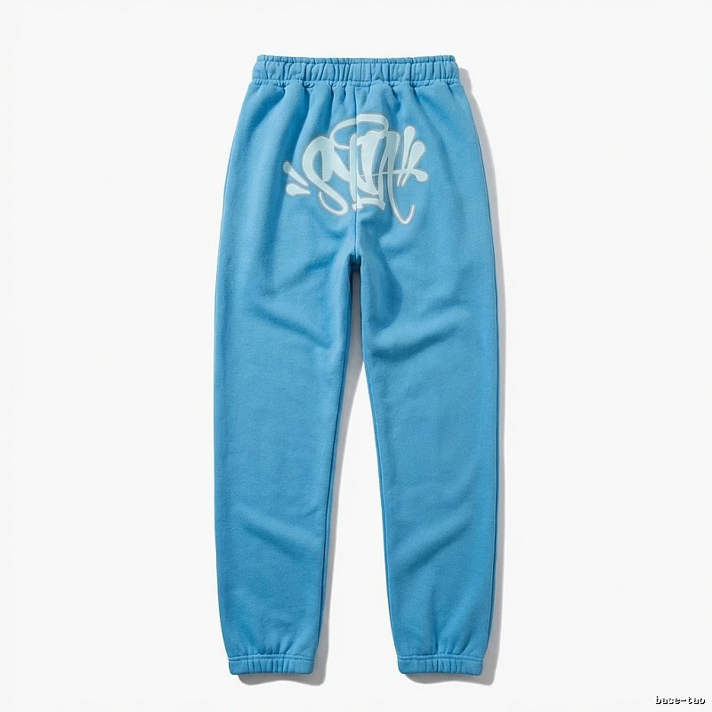 SynaWorld graffiti-style light blue sweatpants