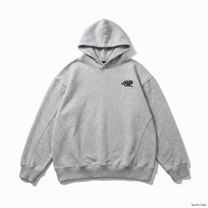 SynaWorld Simple Style Light Gray Hoodie