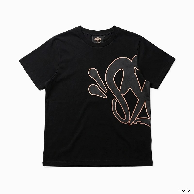 SynaWorld Trendy and Cool Style Black T-shirt