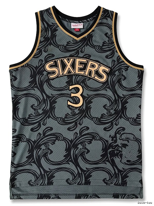 The retro-style No. 3 Allen Iverson jersey of Philadelphia.
