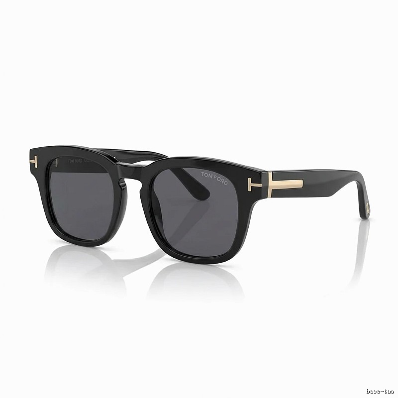 Tom Ford Square Trendy Cool Black Sunglasses