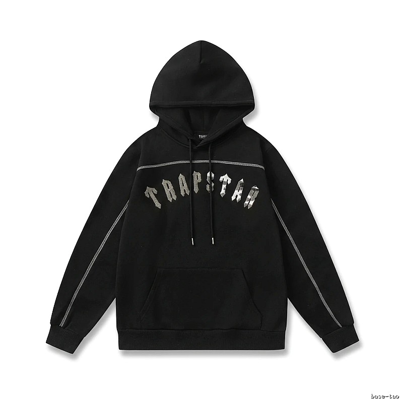 Trapstar Letter Style Black Hoodie