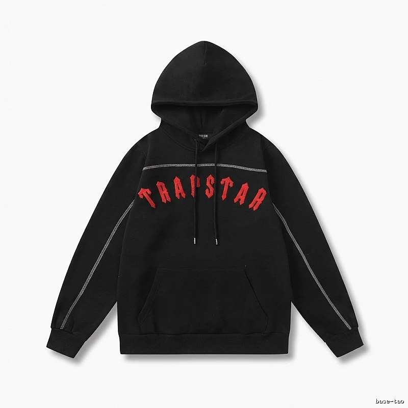 Trapstar Letter Trendy Cool Black Sweatshirt
