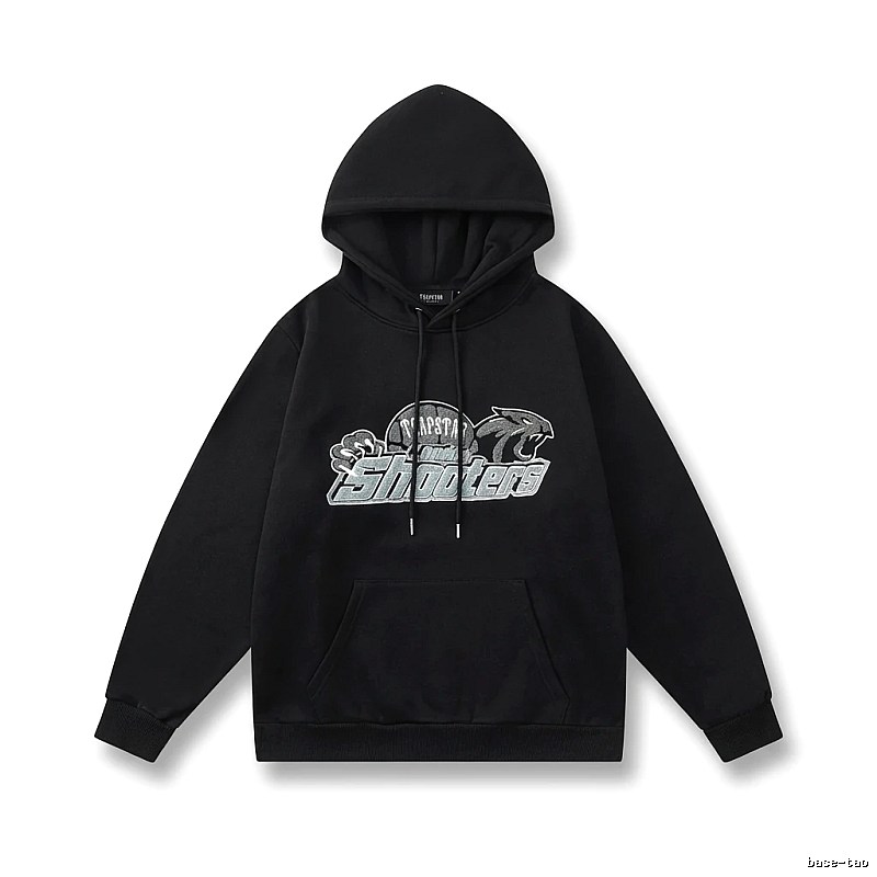 Trapstar - printed trendy and cool black hoodie