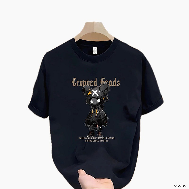 Trendy Brand Gloomy Bear Street Style Navy Blue Short-Sleeve T-Shirt