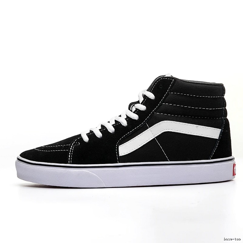 Vans classic black and white high-top shoes